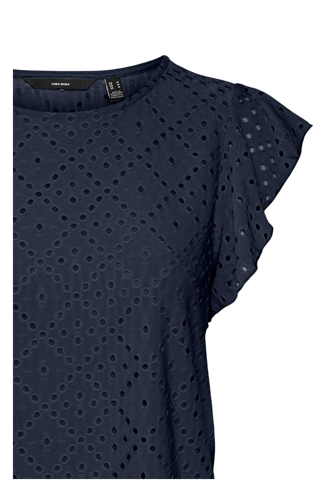 VMTASSA SL FRILL TOP NOOS 10286067 NAVY BLAZER